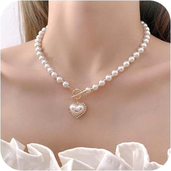 Choice Of All Dainty Pearl Choker Necklace for Women, Pendant Necklace Gift - Picture 1 of 7